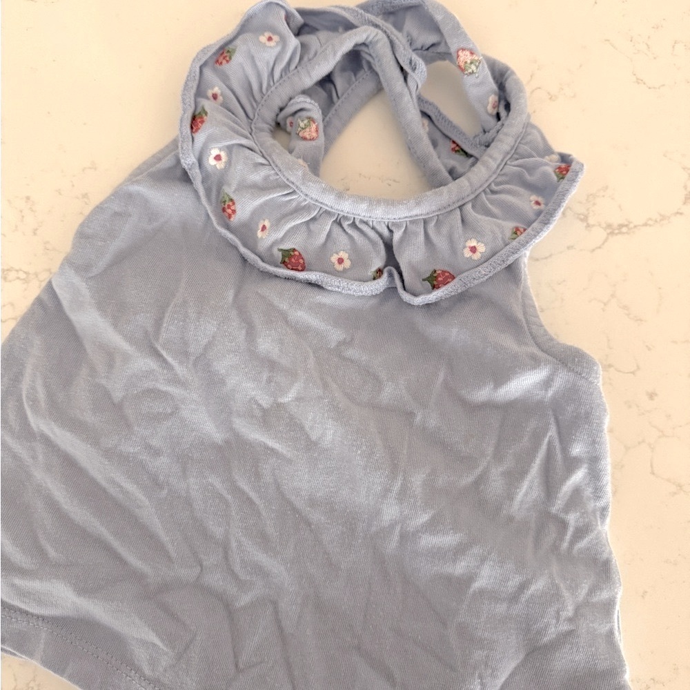 Mini Boden Strawberry Floral Top